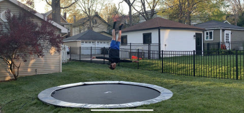 Image of Akrobat 10ft Round Primus Flat In-Ground Trampoline