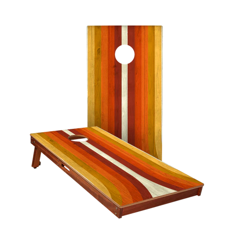 Image of ACA Retro Orange Curved Sig Pro Cornhole Boards