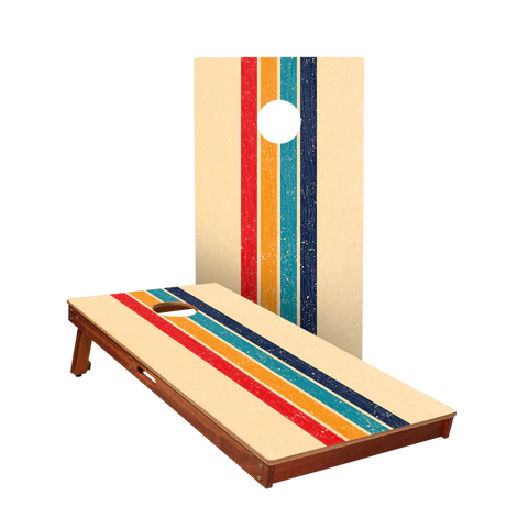 Image of ACA Retro Stripes Sig Pro Cornhole Boards