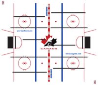 Image of Premium Licensed Team USA "USA vs Canada" Edition Super Chexx PRO® Solid Wood Bubble Hockey Table