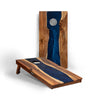 Elakai The River Epoxy Resin with Live Edge Acacia Pathfinder ART Cornhole Boards