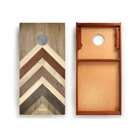 Image of Elakai Terra Chevron Mahogany Pathfinder Cornhole Boards