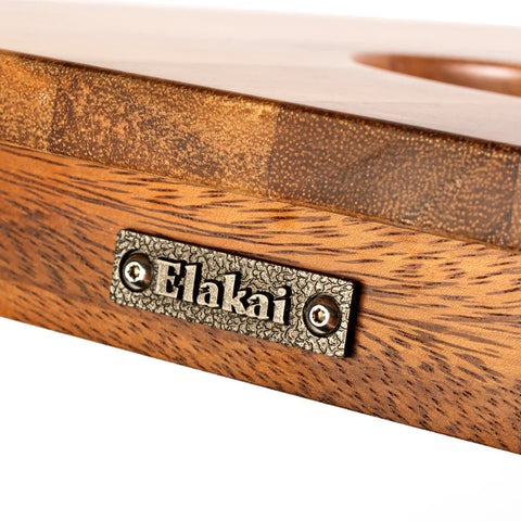 Image of Elakai The Beach Epoxy Resin Mahogany Pathfinder ART Cornhole Boards