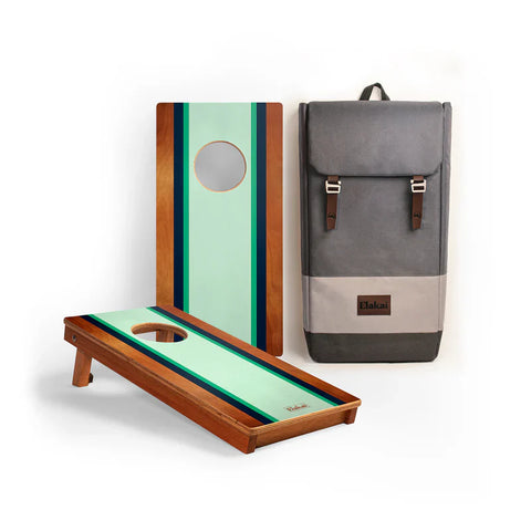 Image of Elakai Gidget Surf Mahogany Pathfinder Cornhole Boards - Travel