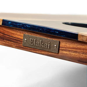 Elakai The River Epoxy Resin with Live Edge Acacia Pathfinder ART Cornhole Boards