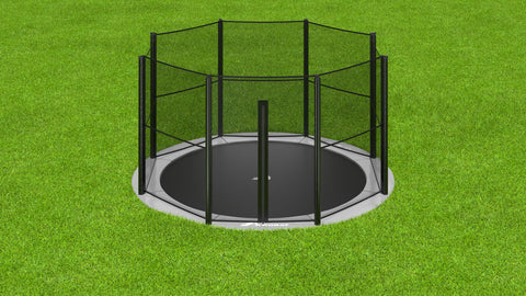 Image of Akrobat 12ft Round Primus Flat In-Ground Trampoline
