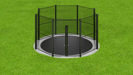Akrobat 12ft Round Primus Flat In-Ground Trampoline