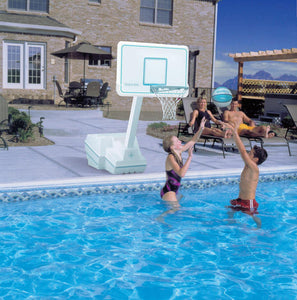 Dunn Rite Splash & Slam Clear White Basketball Hoop Set