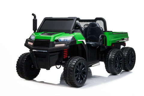 Image of Freddo 24v 6 Wheeler Tractor Trailer Electric Go Kart w/ Dump Cart