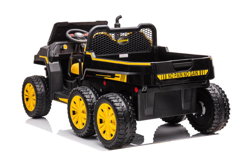 Image of Freddo 24v 6 Wheeler Tractor Trailer Electric Go Kart w/ Dump Cart