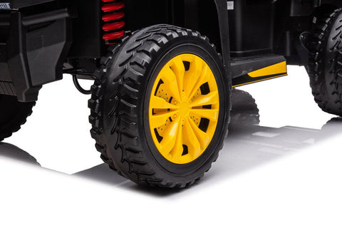 Image of Freddo 24v 6 Wheeler Tractor Trailer Electric Go Kart w/ Dump Cart