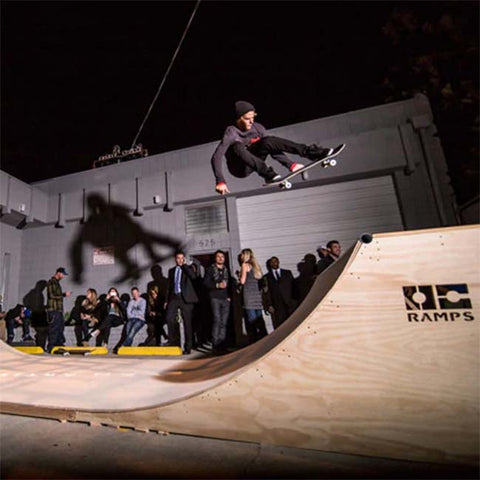 Image of 3.5ft x 8ft Wide Half-Pipe Skateboard Ramp by OC Ramps
