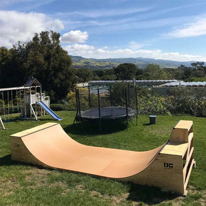 3.5ft x 8ft Wide Half-Pipe Skateboard Ramp by OC Ramps