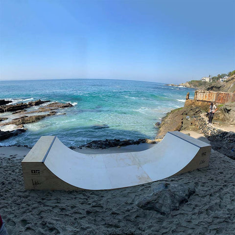 Image of Dave & Cody 8ft Half-Pipe Skateboard Ramp by OC Ramps
