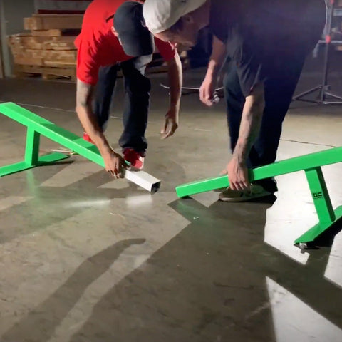 Image of 6ft Green Monster Flat Skateboard Rail by OC Ramps