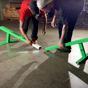 6ft Green Monster Flat Skateboard Rail by OC Ramps