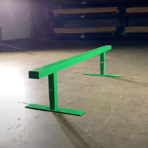 Image of 6ft Green Monster Flat Skateboard Rail by OC Ramps