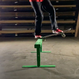 6ft Green Monster Flat Skateboard Rail by OC Ramps