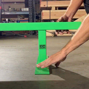 6ft Green Monster Flat Skateboard Rail by OC Ramps