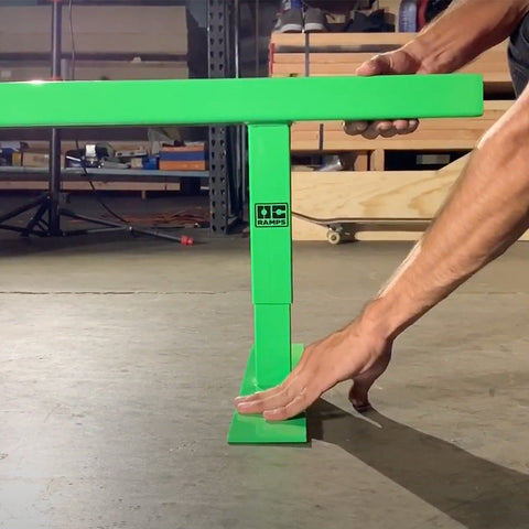 Image of 6ft Green Monster Flat Skateboard Rail by OC Ramps