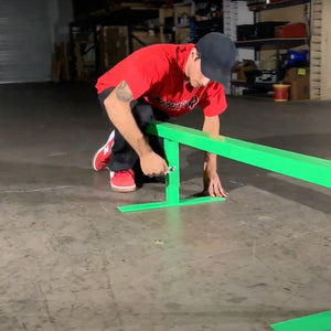 6ft Green Monster Flat Skateboard Rail by OC Ramps