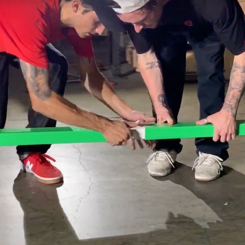 Image of 6ft Green Monster Flat Skateboard Rail by OC Ramps