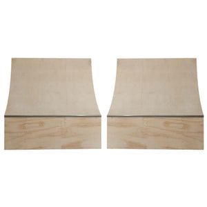 (TWO) 3ft x 8ft Quarter Pipe Skateboard Ramps by OC Ramps