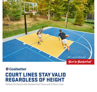 Launch Pro Series 72" In-Ground Basketball Hoop - Glass Backboard
