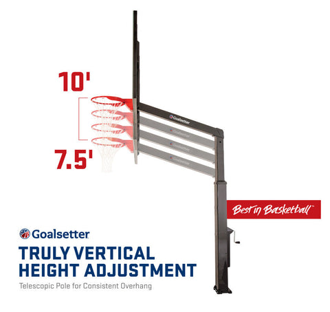 Image of Launch Pro Series 72" In-Ground Basketball Hoop - Glass Backboard
