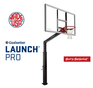 Launch Pro Series 72" In-Ground Basketball Hoop - Glass Backboard